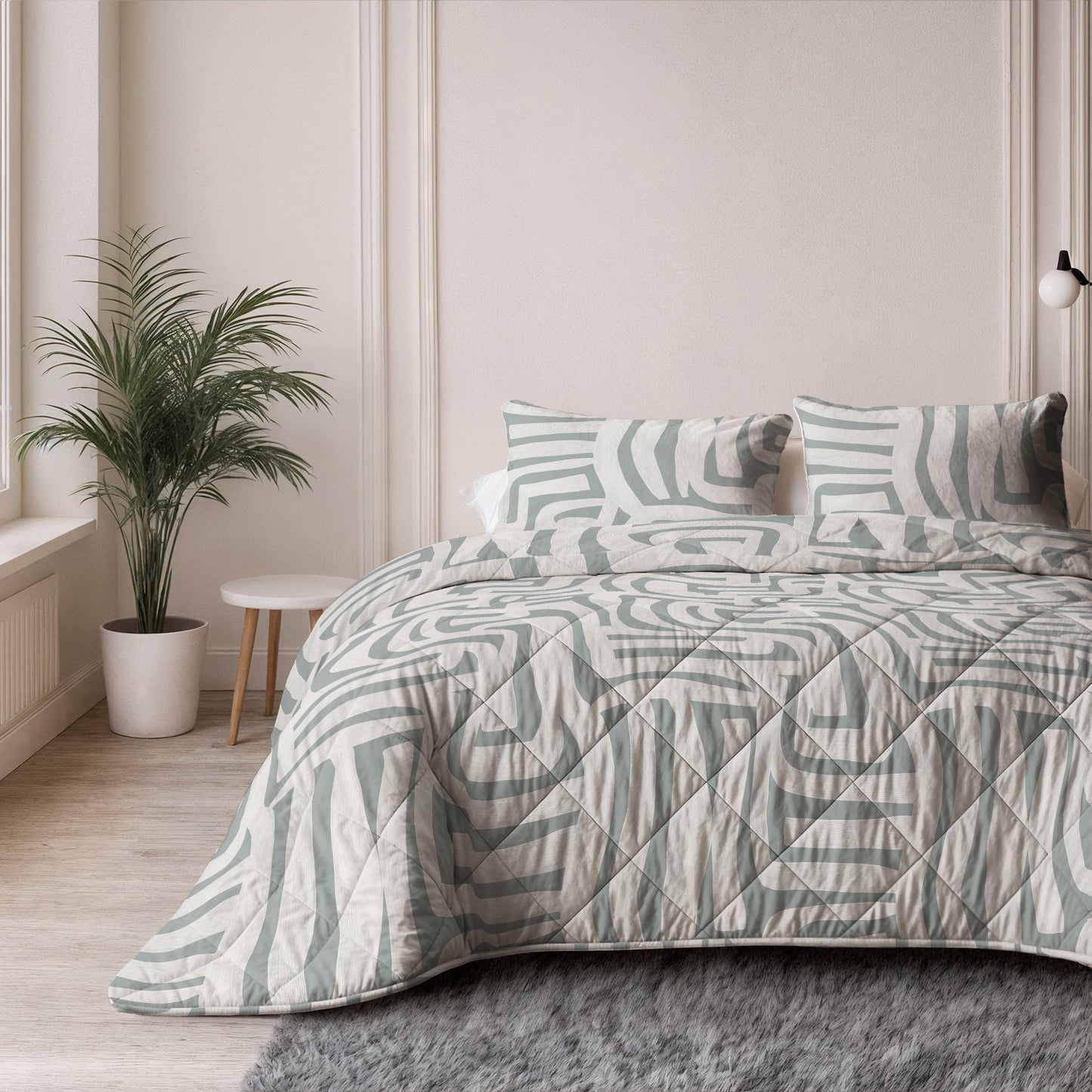 Lazy Dekbed Eran Groen 140 x 200 Met Kussensloop