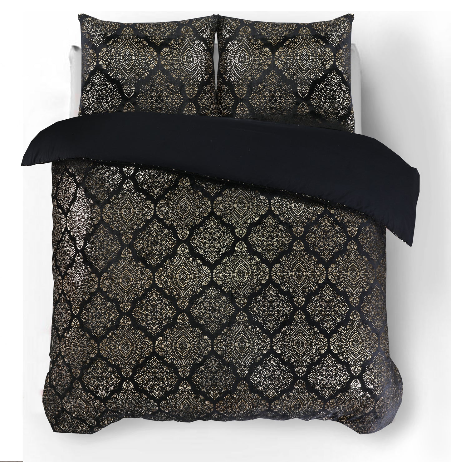 Glamour Flanel Art Foil Zwart 240 x 200/220
