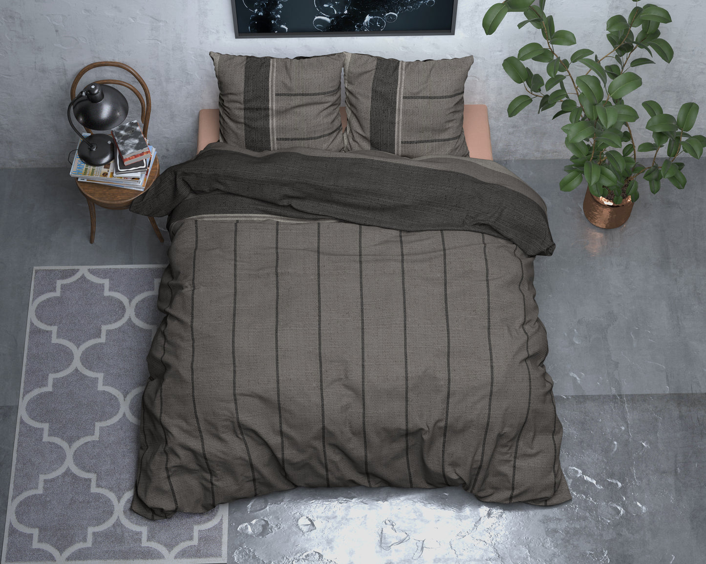 Flanel Kees Taupe 200 x 200/220