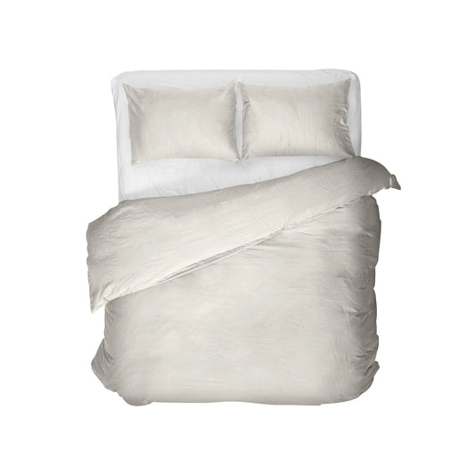 Egyptisch Katoen Uni Dekbedovertrek Creme 200 x 200/260