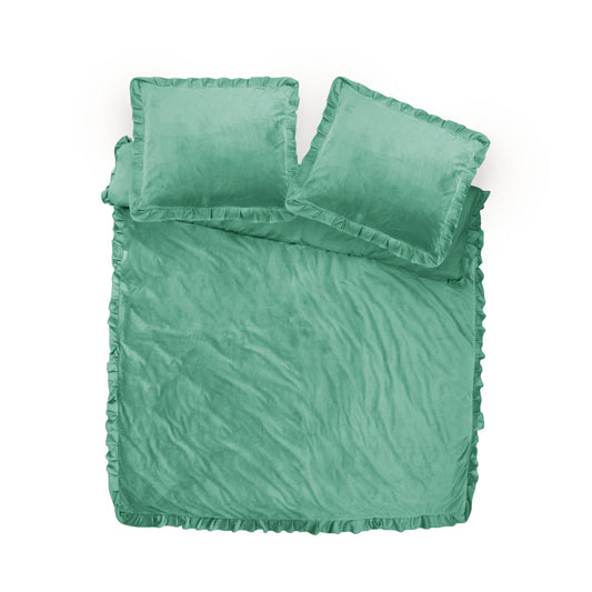 Velvet Ruffles Granite Green 240 x 220