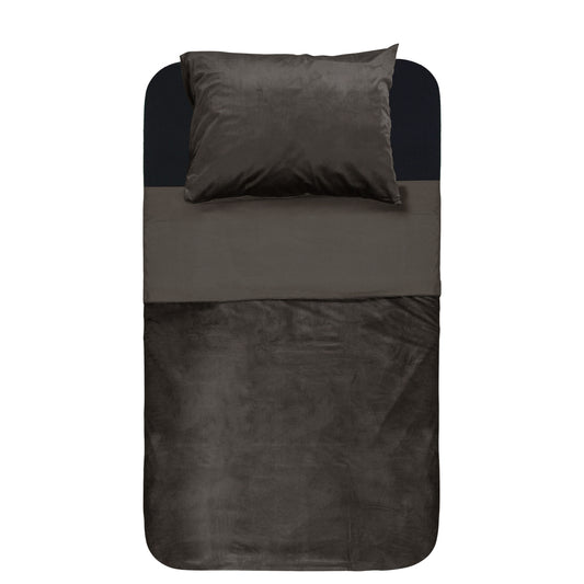 Velvet Piping Deep Taupe 140 x 220