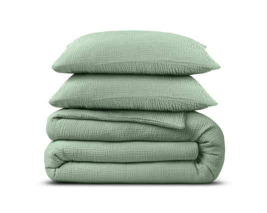 Mousseline Perkal Groen 200 x 200/220
