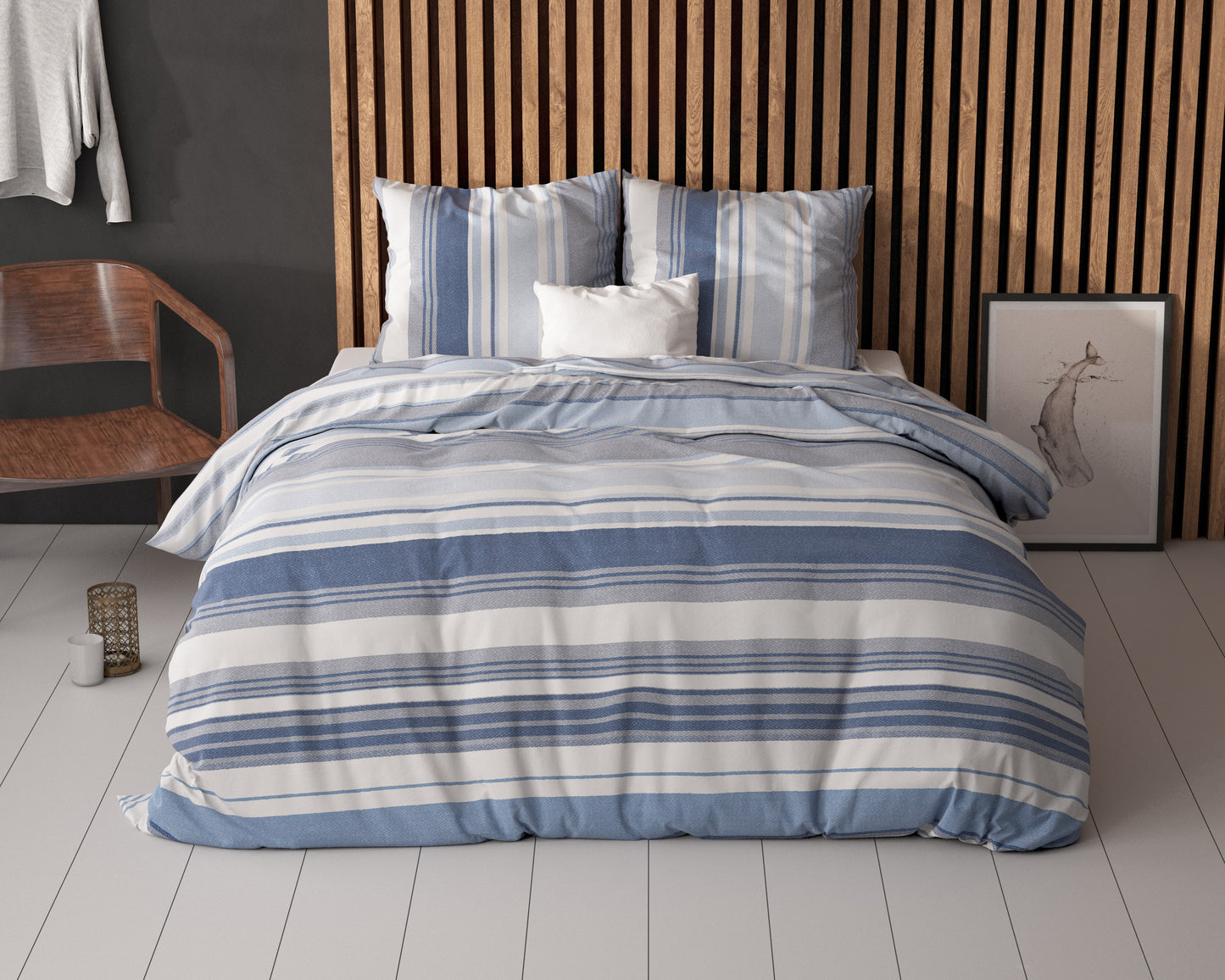 Stripy Blauw 240 x 200/220