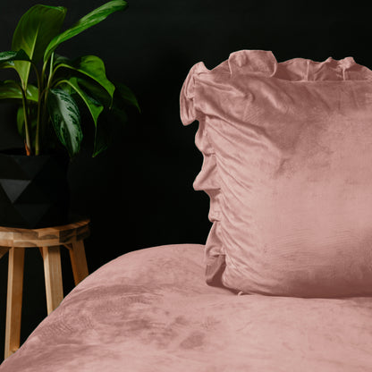 Velvet Ruffles Oud Roze 140 x 220