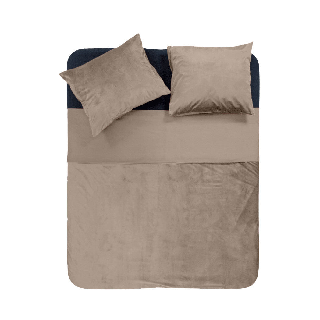Velvet Piping Taupe / Grijs 200 x 220