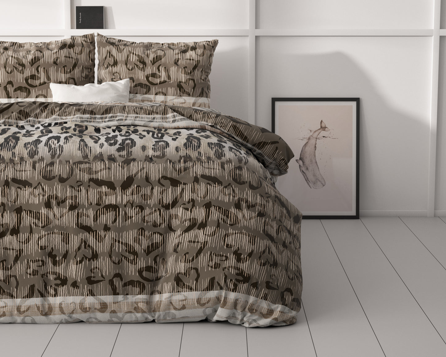 Tiger leopard Taupe 200 x 220