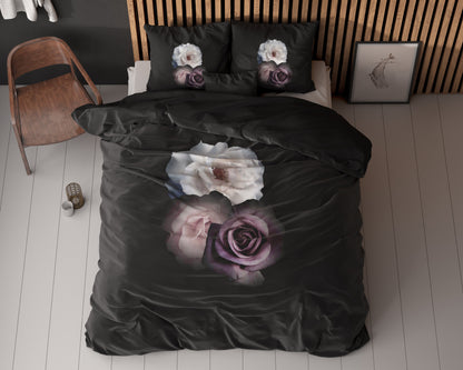 Deep Flowers Zwart 240 x 200/220