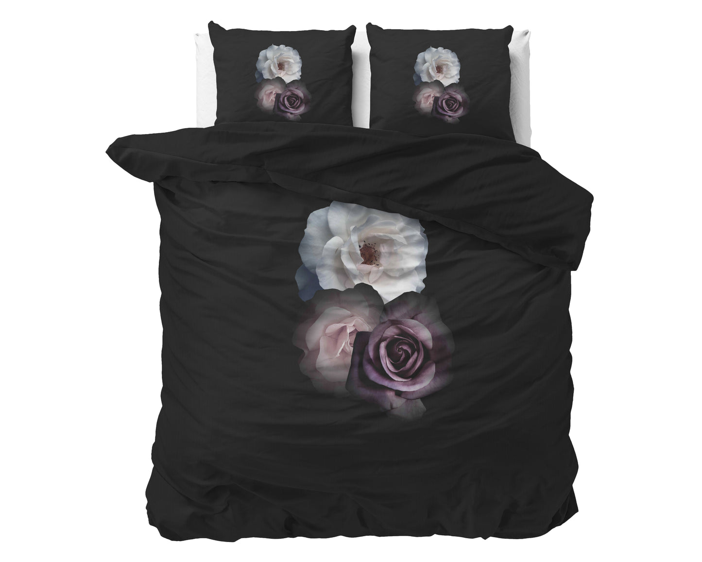 Deep Flowers Zwart 240 x 200/220