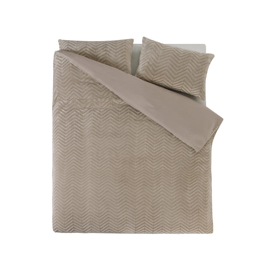 Chevron Teddy Taupe 200 x 200/220