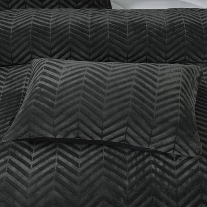 Chevron Teddy Antraciet 140 x 200/220