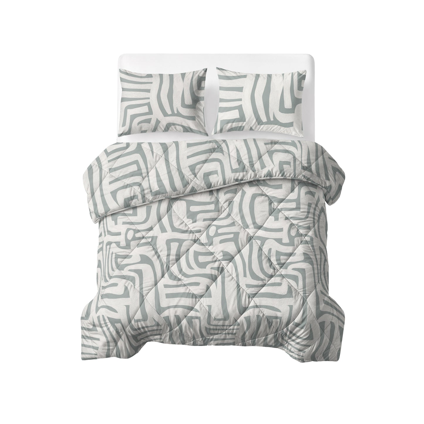 Lazy Dekbed Eran Groen 240 x 200 Met Kussenslopen