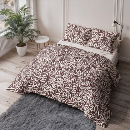 Lazy Dekbed Denzo Rood/Bruin 140 x 200 Met Kussensloop