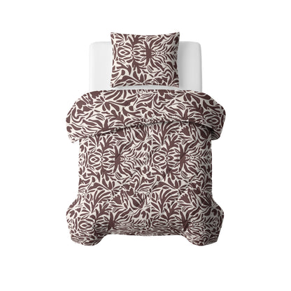 Lazy Dekbed Denzo Rood/Bruin 140 x 200 Met Kussensloop