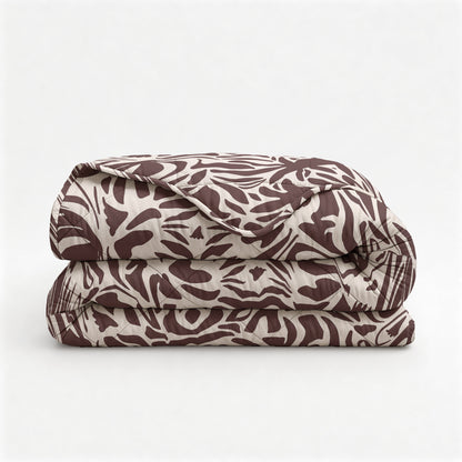 Lazy Dekbed Denzo Rood/Bruin 140 x 200 Met Kussensloop