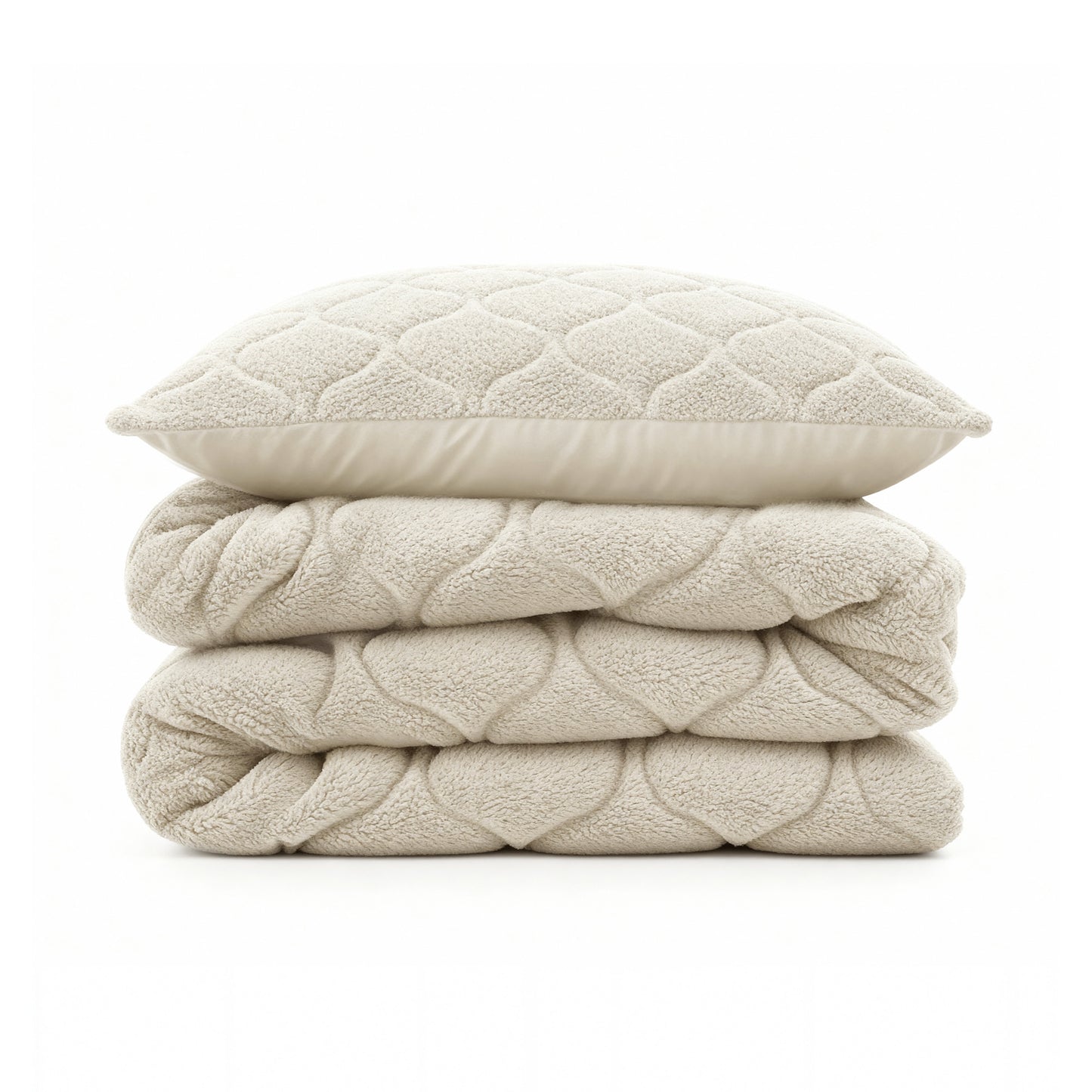 Lazy Dekbed Teddy Beige 140 x 200 Met Luxe Kussensloop