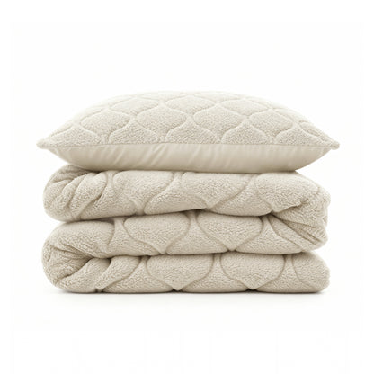 Lazy Dekbed Teddy Beige 140 x 200 Met Luxe Kussensloop