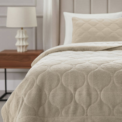 Lazy Dekbed Teddy Beige 140 x 200 Met Luxe Kussensloop