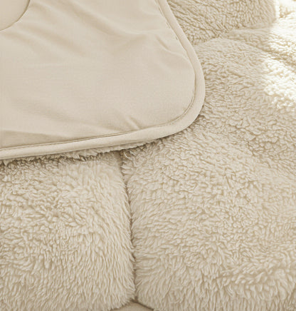 Lazy Dekbed Teddy Beige 140 x 200 Met Luxe Kussensloop