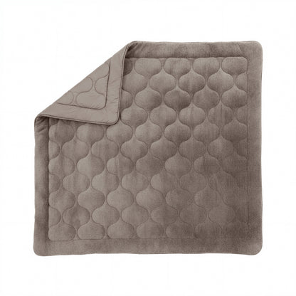 Lazy Dekbed Teddy Taupe/Grijs 200 x 200 Met Luxe Kussenslopen