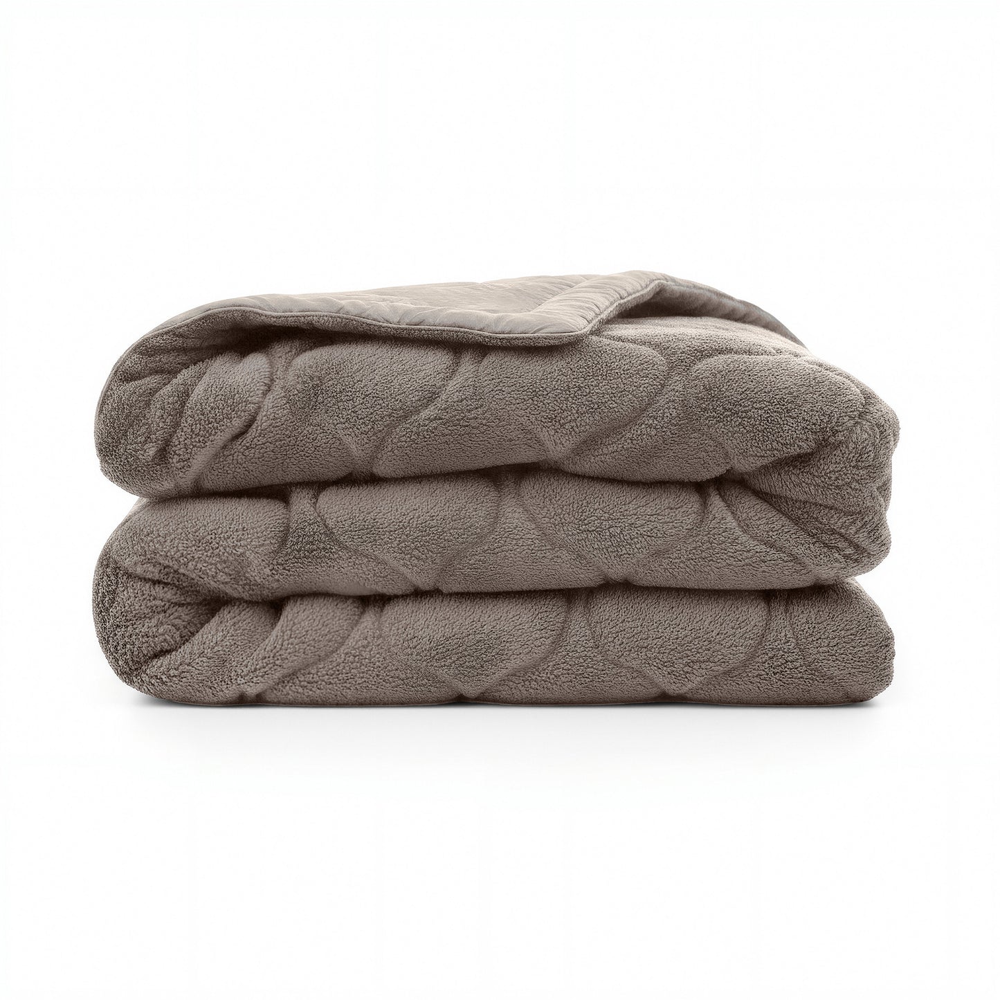 Lazy Dekbed Teddy Taupe/Grijs 200 x 200 Met Luxe Kussenslopen