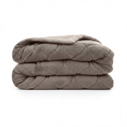 Lazy Dekbed Teddy Taupe/Grijs 200 x 200 Met Luxe Kussenslopen