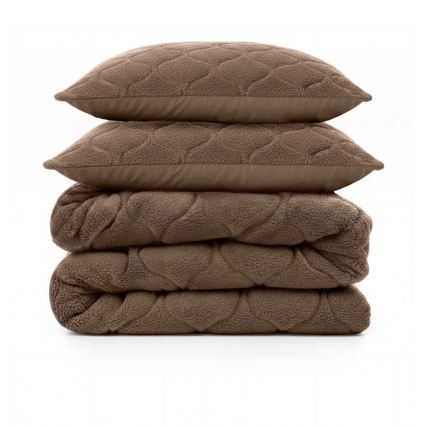Lazy Dekbed Teddy Taupe/Bruin 200 x 200 Met Luxe Kussenslopen