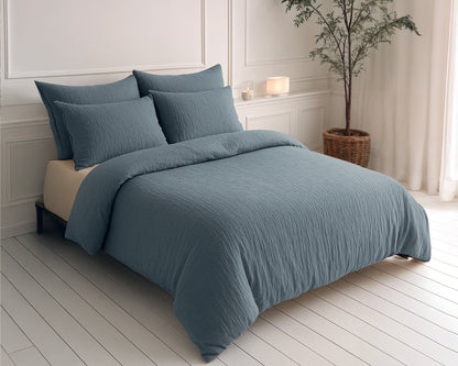 Lazy Dekbed Mousseline Groen 240 x 200 Met Kussenslopen