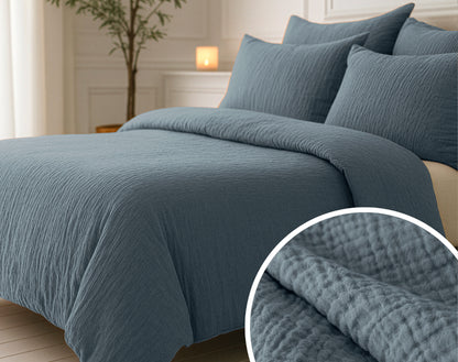 Lazy Dekbed Mousseline Groen 240 x 200 Met Kussenslopen