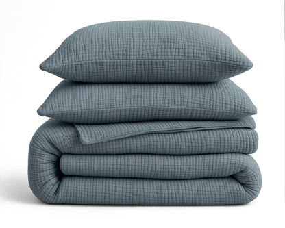 Lazy Dekbed Mousseline Groen 240 x 200 Met Kussenslopen