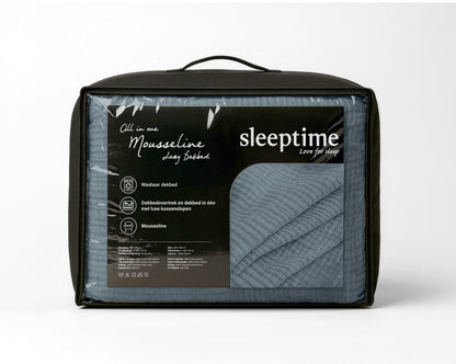 Lazy Dekbed Mousseline Groen 240 x 200 Met Kussenslopen