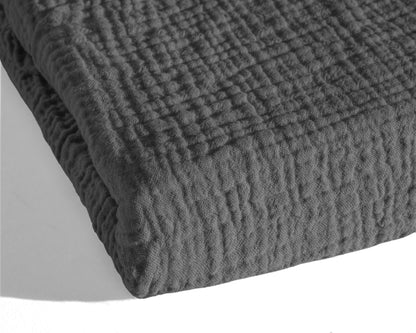 Lazy Dekbed Mousseline Antraciet 240 x 200 Met Kussenslopen