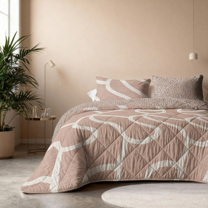 Lazy Dekbed Shapes Zand 200 x 200 Met Kussenslopen