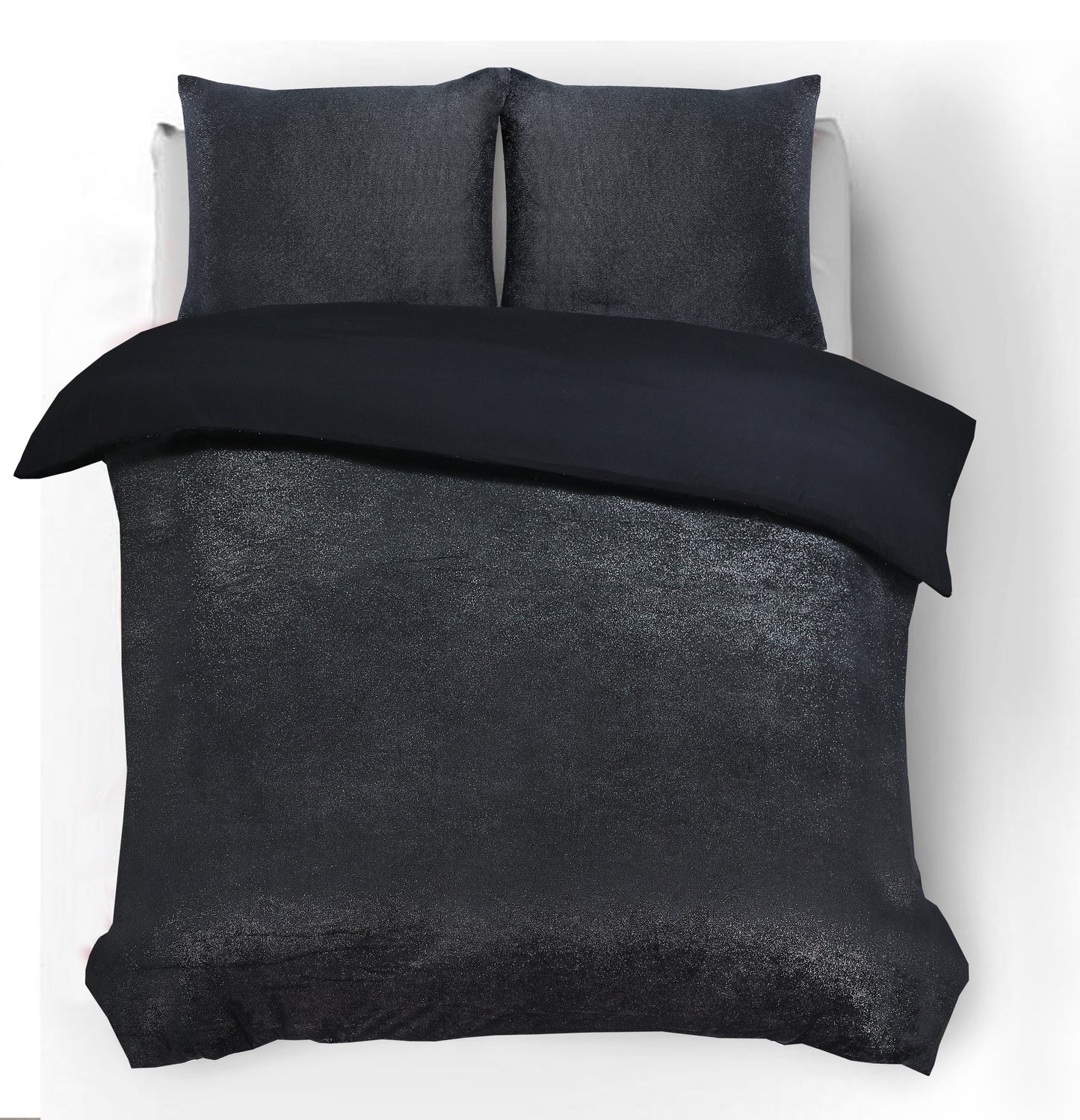 Glamour Flanel Deco Foil Zwart 200 x 200/220