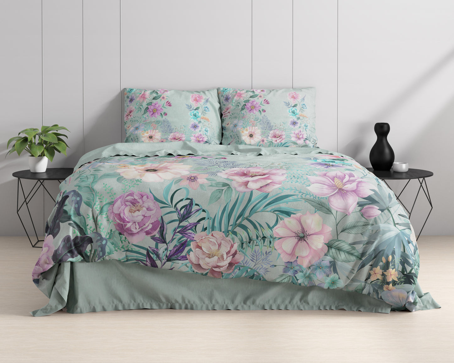 Flore Blauw 240 x 200/220