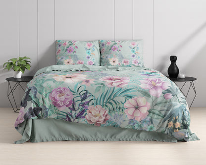 Flore Blauw 240 x 200/220