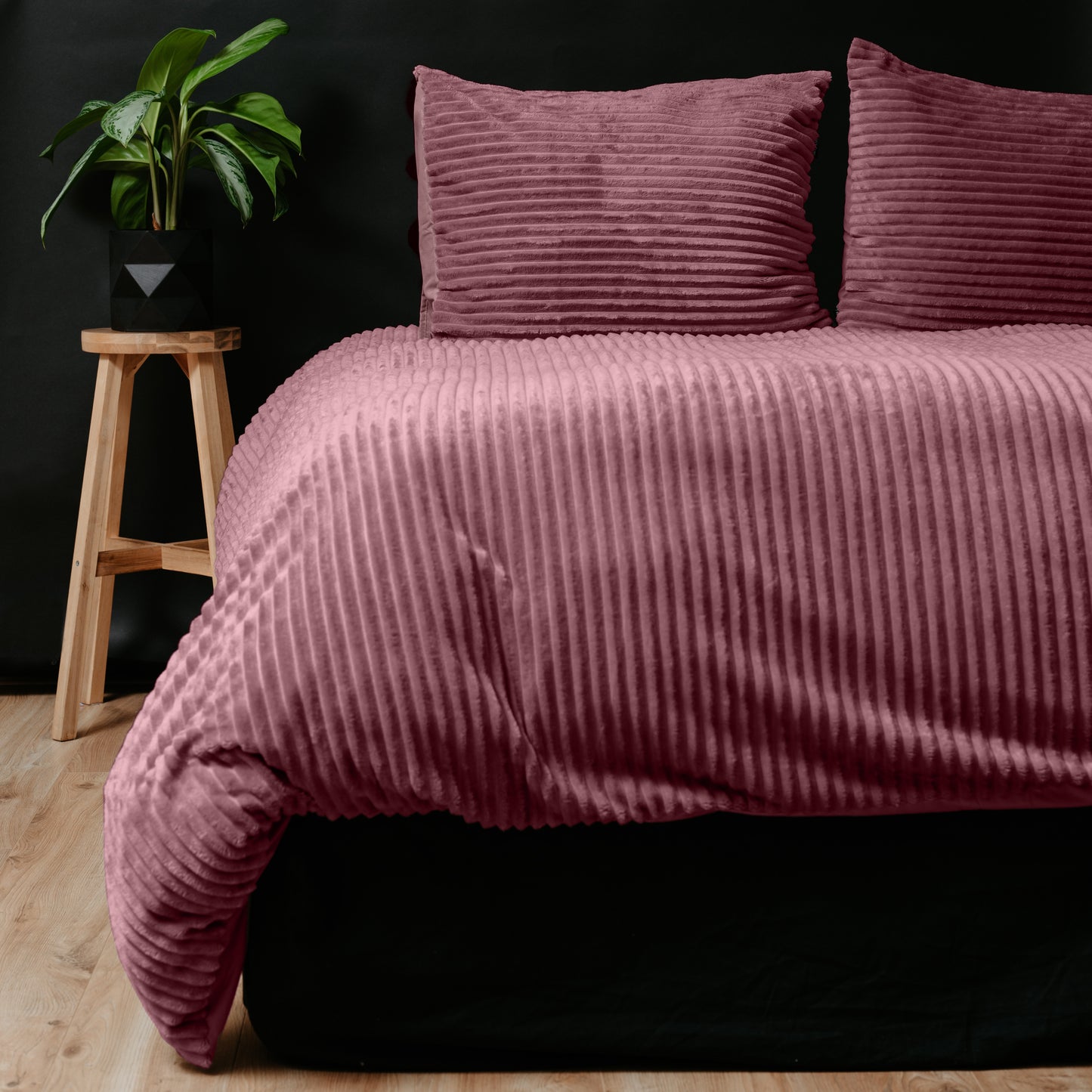 Rib Teddy Oud Roze 140 x 200/220